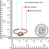 Adjustable Love Knot Toe Ring 925 Sterling Silver (5mm)