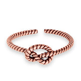 Adjustable Love Knot Toe Ring 925 Sterling Silver (5mm)