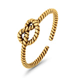 Adjustable Love Knot Toe Ring 925 Sterling Silver (5mm)