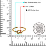 Adjustable Love Knot Toe Ring 925 Sterling Silver (5mm)