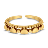 Hearts Toe Ring Band 925 Sterling Silver For Women (3.5MM)