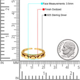 Hearts Toe Ring Band 925 Sterling Silver For Women (3.5MM)