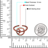 Peace Sign Toe Ring Band Twisted Braided 925 Sterling Silver (10mm)