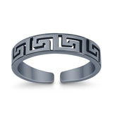 Aztec Adjustable Toe Ring Finish Oxidized 925 Sterling Silver (4mm)