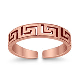 Aztec Adjustable Toe Ring Finish Oxidized 925 Sterling Silver (4mm)