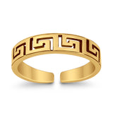 Aztec Adjustable Toe Ring Finish Oxidized 925 Sterling Silver (4mm)