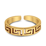 Aztec Adjustable Toe Ring Finish Oxidized 925 Sterling Silver (4mm)