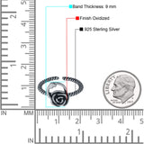 Awesome Rose Flower Ring Adjustable Toe Ring 925 Sterling Silver (9mm)