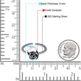 Awesome Rose Flower Ring Adjustable Toe Ring 925 Sterling Silver (9mm)