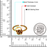 Awesome Rose Flower Ring Adjustable Toe Ring 925 Sterling Silver (9mm)