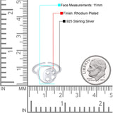 Adjustable Moon & Stars Toe Ring Band 925 Sterling Silver (11mm)