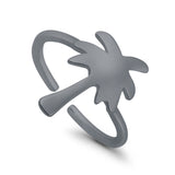 Adjustable Palm Tree Toe Ring 925 Sterling Silver (15mm)