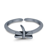 Beautiful Ring Adjustable Dragonfly Toe Band 925 Sterling Silver (6mm)