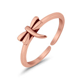 Beautiful Ring Adjustable Dragonfly Toe Band 925 Sterling Silver (6mm)