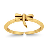 Beautiful Ring Adjustable Dragonfly Toe Band 925 Sterling Silver (6mm)