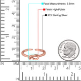 Infinity Tangled Knot Toe Ring Adjustable Band 925 Sterling Silver (3.5mm)