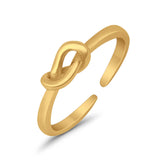 Infinity Tangled Knot Toe Ring Adjustable Band 925 Sterling Silver (3.5mm)