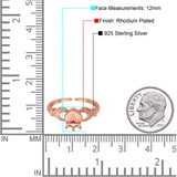 Claddagh Adjustable Toe Ring For Womens 925 Sterling Silver (12mm)