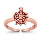 Turtle Toe Ring Adjustable Band 925 Sterling Silver (9mm)
