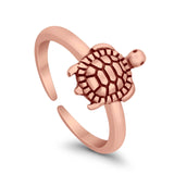 Turtle Toe Ring Adjustable Band 925 Sterling Silver (9mm)