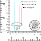 Plain Crown Adjustable Toe Ring Band 925 Sterling Silver (7mm)