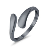 Crossover Adjustable Toe Ring Band 925 Sterling Silver (7mm)