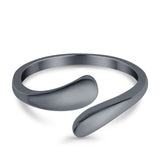Crossover Adjustable Toe Ring Band 925 Sterling Silver (7mm)