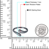 Crossover Adjustable Toe Ring Band 925 Sterling Silver (7mm)