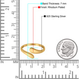 Crossover Adjustable Toe Ring Band 925 Sterling Silver (7mm)