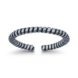 Rope Band Adjustable Toe Ring 925 Sterling Silver (2mm)