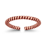 Rope Band Adjustable Toe Ring 925 Sterling Silver (2mm)