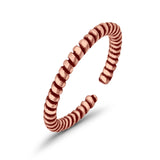 Rope Band Adjustable Toe Ring 925 Sterling Silver (2mm)