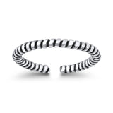 Rope Band Adjustable Toe Ring 925 Sterling Silver (2mm)