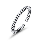 Rope Band Adjustable Toe Ring 925 Sterling Silver (2mm)