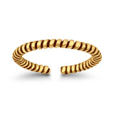 Rope Band Adjustable Toe Ring 925 Sterling Silver (2mm)