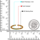 Rope Band Adjustable Toe Ring 925 Sterling Silver (2mm)