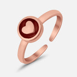 Adjustable Hearts Toe Ring Band 925 Sterling Silver for Women (6.5mm)