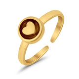 Adjustable Hearts Toe Ring Band 925 Sterling Silver for Women (6.5mm)