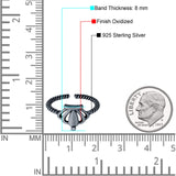 Adjustable Crown Toe Ring 925 Sterling Silver(8mm)