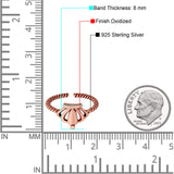 Adjustable Crown Toe Ring 925 Sterling Silver(8mm)