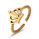 Adjustable Crown Toe Ring 925 Sterling Silver(8mm)