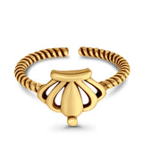 Adjustable Crown Toe Ring 925 Sterling Silver(8mm)