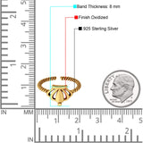 Adjustable Crown Toe Ring 925 Sterling Silver(8mm)