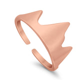 Mountain Adjustable Toe Ring Band 925 Sterling Silver For Women (8.5mm)