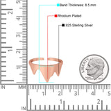 Mountain Adjustable Toe Ring Band 925 Sterling Silver For Women (8.5mm)