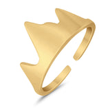 Mountain Adjustable Toe Ring Band 925 Sterling Silver For Women (8.5mm)