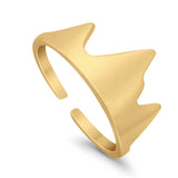 Mountain Adjustable Toe Ring Band 925 Sterling Silver For Women (8.5mm)