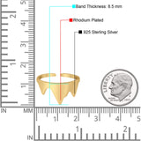 Mountain Adjustable Toe Ring Band 925 Sterling Silver For Women (8.5mm)