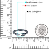 Adjustable Toe Rings Arrow Band Foot Jewelry 925 Sterling Silver (3.5mm)