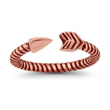 Adjustable Toe Rings Arrow Band Foot Jewelry 925 Sterling Silver (3.5mm)